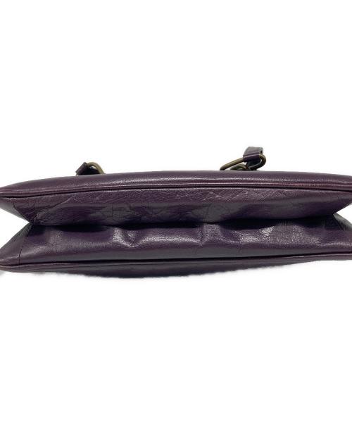 DRIES VAN NOTEN（ドリスヴァンノッテン）DRIES VAN NOTEN (ドリスヴァンノッテン) オールドレザーハンドバッグ パープルの古着・服飾アイテム