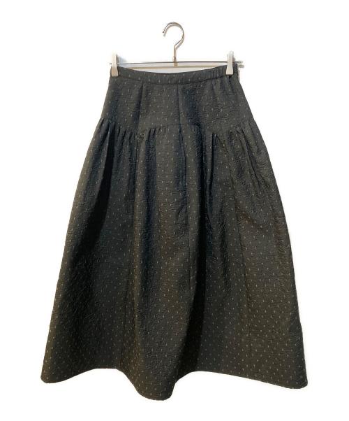 ARPEGE STORY（アルページュストーリー）ARPEGE STORY (アルページュストーリー) ドット刺繍ジャガードスカート ブラック サイズ:1の古着・服飾アイテム