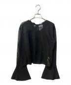 Mila Owenミラオーウェン）の古着「ベアSETラッフルデザインシアーニット」｜ブラック