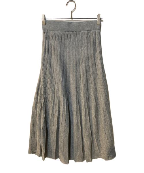 Mila Owen（ミラオーウェン）Mila Owen (ミラオーウェン) ボータイトップスプリーツスカートニットSET グレー サイズ:1の古着・服飾アイテム