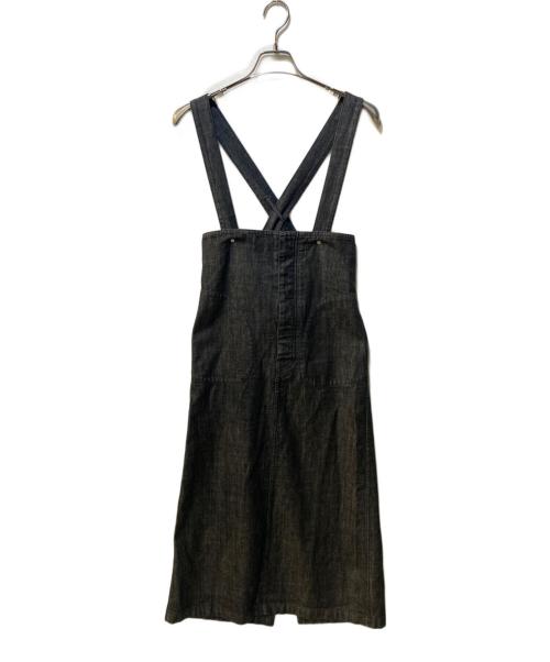 MACPHEE（マカフィー）MACPHEE (マカフィー) コットンデニム ハイウエストジャンパースカート グレー サイズ:34の古着・服飾アイテム