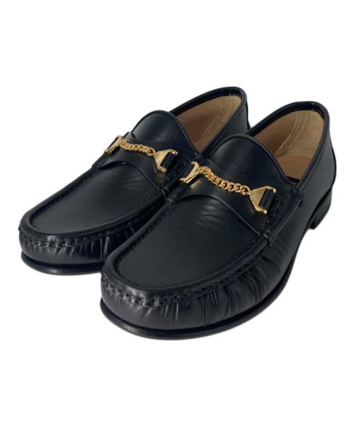 hyusto（ヒュースト）hyusto (ヒュースト) MICK レザー ローファー ブラック サイズ:38の古着・服飾アイテム