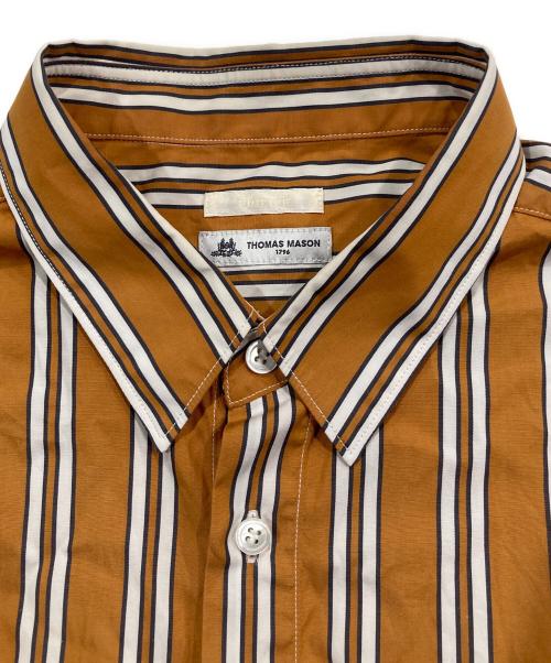 EDIFICE（エディフィス）EDIFICE (エディフィス) THOMAS MASON (トーマスメイソン) オーバーサイズ レギュラーカラー シャツ ブラウン サイズ:Lの古着・服飾アイテム