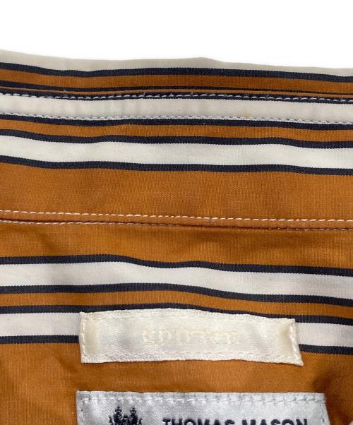 EDIFICE（エディフィス）EDIFICE (エディフィス) THOMAS MASON (トーマスメイソン) オーバーサイズ レギュラーカラー シャツ ブラウン サイズ:Lの古着・服飾アイテム