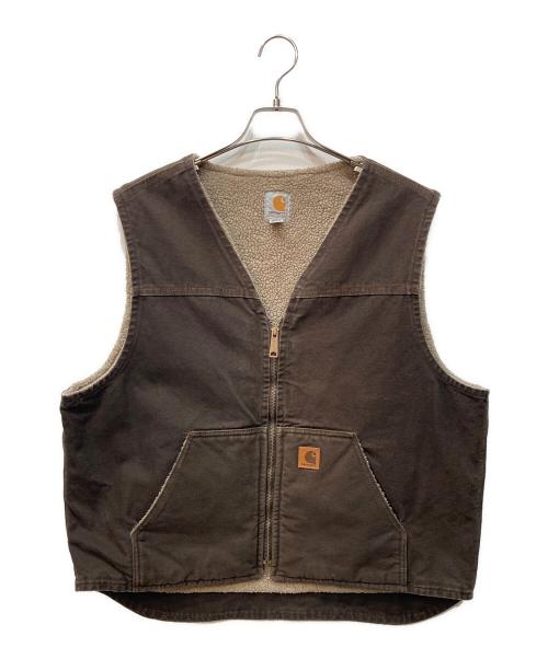 CarHartt（カーハート）CarHartt (カーハート) ダックボアベスト ブラウン サイズ:XLの古着・服飾アイテム