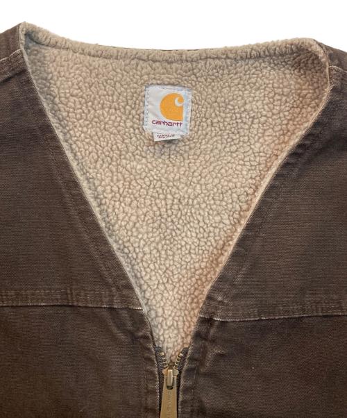 CarHartt（カーハート）CarHartt (カーハート) ダックボアベスト ブラウン サイズ:XLの古着・服飾アイテム
