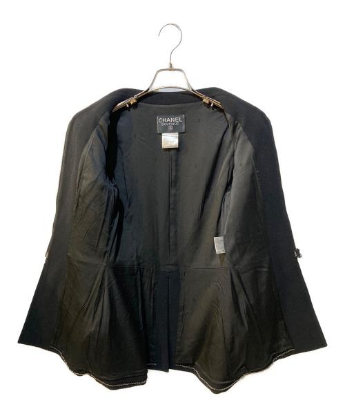 CHANEL BOUTIQUE（シャネル ブティック）CHANEL BOUTIQUE (シャネル ブティック) 裏地シルクウールジャケットセットアップ ブラック サイズ:38の古着・服飾アイテム