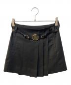 GUCCIグッチ）の古着「ベルト付ミニスカート」｜ブラック
