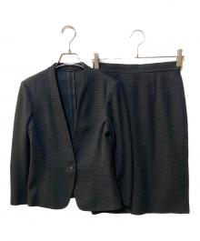 ANAYI（アナイ）の古着「ノーカラージャケット×スカートセットアップ」｜ブラック