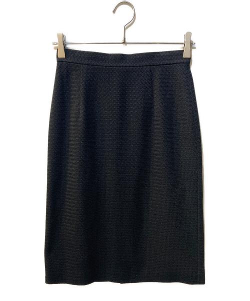 ANAYI（アナイ）ANAYI (アナイ) ノーカラージャケット×スカートセットアップ ブラック サイズ:38の古着・服飾アイテム