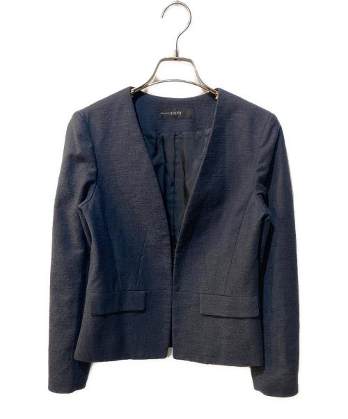 NOLLEY'S sophi（ノーリーズソフィー）NOLLEY'S sophi (ノーリーズソフィー) スラブジャガードジャケットセット ネイビー サイズ:36の古着・服飾アイテム