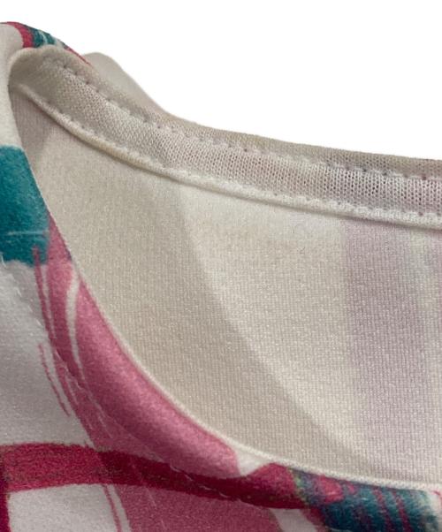 Diagram GRACE CONTINENTAL（ダイアグラム グレースコンチネンタル）Diagram GRACE CONTINENTAL (ダイアグラム グレースコンチネンタル) チェックギャザートップ ホワイト サイズ:36の古着・服飾アイテム