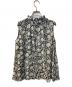 ANAYI (アナイ) ラインフラワープリントギャザーブラウス グレー×ブラック サイズ:38：7000円