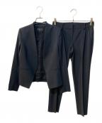 theoryセオリー）の古着「ノーカラージャケットセットアップ」｜ネイビー