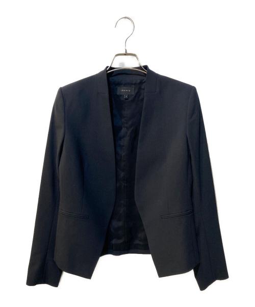 theory（セオリー）theory (セオリー) ノーカラージャケットセットアップ ネイビー サイズ:0(パンツ00)の古着・服飾アイテム