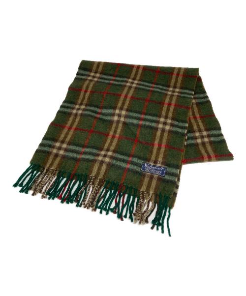 Burberry's（バーバリー）Burberry's (バーバリーズ) カシミヤ100％マフラー オリーブの古着・服飾アイテム