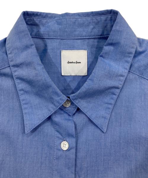 Spick and Span（スピック＆スパン）Spick and Span (スピックアンドスパン) 50コットンオーバーシャツ ブルー サイズ:Freeの古着・服飾アイテム