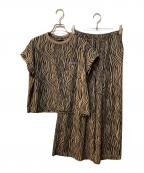 Thousand Mileサウザンドマイル）の古着「ショートスリーブシャツ ワイドパンツ セットアップ」｜ベージュ