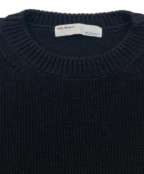 Hello,Bonjour!（ハローボンジュール）Hello,Bonjour! (ハローボンジュール) GENTLEMAN KNIT ブラック サイズ:Freeの古着・服飾アイテム
