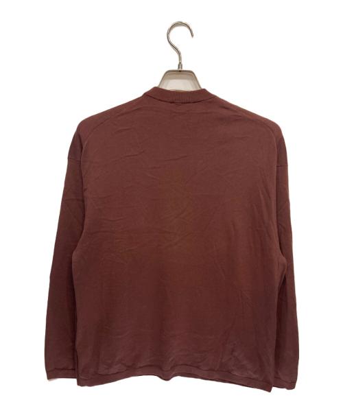 ATON（エイトン）ATON (エイトン) 良質 コットン クルーネック ハイゲージ ニット ブラウン サイズ:02の古着・服飾アイテム