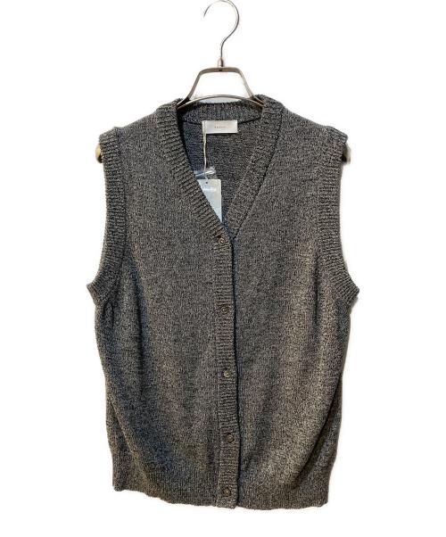 KAGURE（カグレ）KAGURE (カグレ) ドライコットンノースリーブカーディガン グレー サイズ:Free 未使用品の古着・服飾アイテム