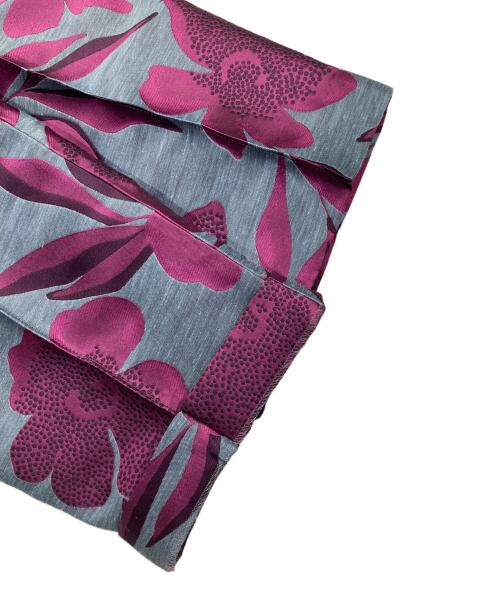 DRAWER（ドゥロワー）DRAWER (ドゥロワー) フラワージャカードステッチパンツ パープル サイズ:40の古着・服飾アイテム