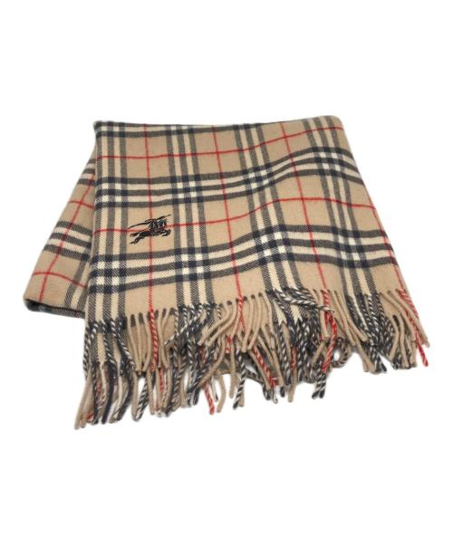 BURBERRY LONDON（バーバリーロンドン）BURBERRY LONDON (バーバリーロンドン) 大判ノバチェックウールマフラー ベージュの古着・服飾アイテム