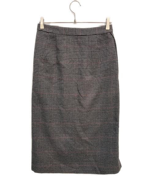 heliopole（エリオポール）heliopole (エリオポール) GLENCHECK LEAN SKIRT グレー サイズ:38 未使用品の古着・服飾アイテム