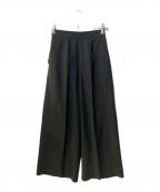 ENFOLDエンフォルド）の古着「Comfotable Twill センタープレスワイドゴムTROUSERS」｜ブラック