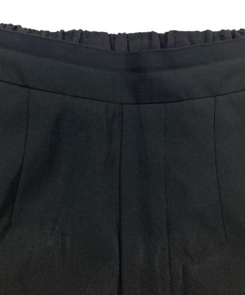 ENFOLD（エンフォルド）ENFOLD (エンフォルド) Comfotable Twill センタープレスワイドゴムTROUSERS ブラック サイズ:36の古着・服飾アイテム