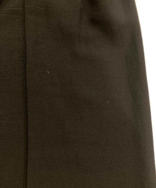 ENFOLD（エンフォルド）ENFOLD (エンフォルド) Comfotable Twill センタープレスワイドゴムTROUSERS ブラック サイズ:36の古着・服飾アイテム