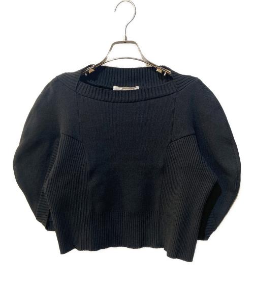 AKIRA NAKA（アキラナカ）AKIRA NAKA (アキラナカ) Slit sleeves crop knit pullover ブラック サイズ:2の古着・服飾アイテム