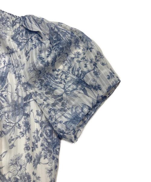 CELFORD（セルフォード）CELFORD (セルフォード) フラワープリントワンピース スカイブルー×ホワイト サイズ:38の古着・服飾アイテム