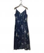 FRAY IDフレイ アイディー）の古着「ボタニカルプリントキャミソールワンピース」｜ネイビー