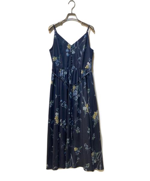 FRAY ID（フレイ アイディー）FRAY ID (フレイ アイディー) ボタニカルプリントキャミソールワンピース ネイビー サイズ:1の古着・服飾アイテム