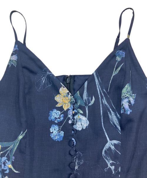 FRAY ID（フレイ アイディー）FRAY ID (フレイ アイディー) ボタニカルプリントキャミソールワンピース ネイビー サイズ:1の古着・服飾アイテム