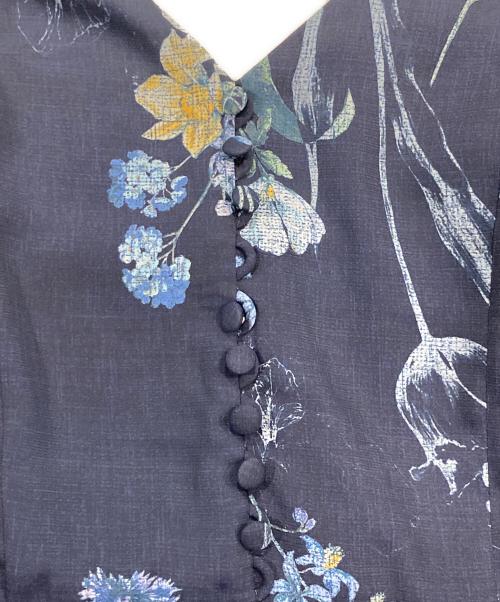 FRAY ID（フレイ アイディー）FRAY ID (フレイ アイディー) ボタニカルプリントキャミソールワンピース ネイビー サイズ:1の古着・服飾アイテム