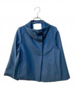 ANAYIアナイ）の古着「アンゴラビーバー 袖フレアコート」｜ブルー