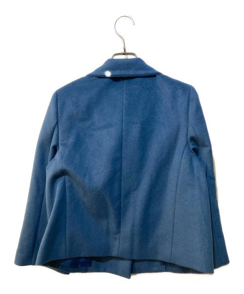 ANAYI（アナイ）ANAYI (アナイ) アンゴラビーバー 袖フレアコート ブルー サイズ:36 未使用品の古着・服飾アイテム