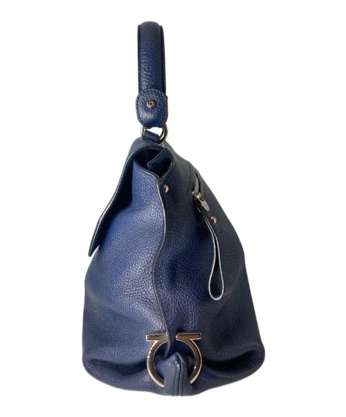 Salvatore Ferragamo（サルヴァトーレ フェラガモ）Salvatore Ferragamo (サルヴァトーレ フェラガモ) ソフィア ガンチーニレザー2WAYバッグ ネイビーの古着・服飾アイテム