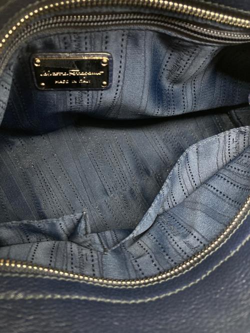 Salvatore Ferragamo（サルヴァトーレ フェラガモ）Salvatore Ferragamo (サルヴァトーレ フェラガモ) ソフィア ガンチーニレザー2WAYバッグ ネイビーの古着・服飾アイテム