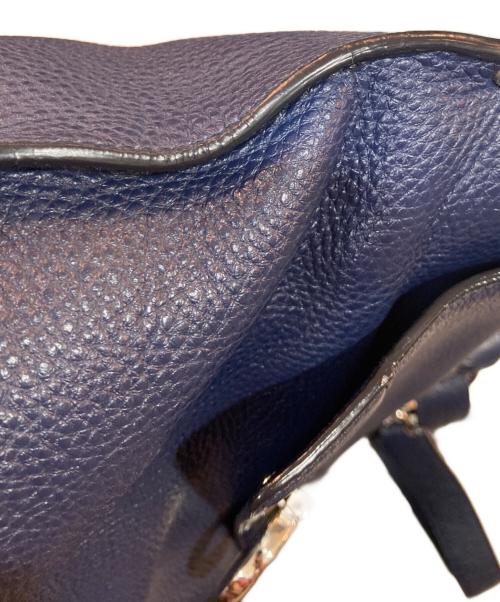 Salvatore Ferragamo（サルヴァトーレ フェラガモ）Salvatore Ferragamo (サルヴァトーレ フェラガモ) ソフィア ガンチーニレザー2WAYバッグ ネイビーの古着・服飾アイテム