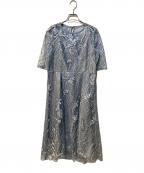 haremodeハレモード）の古着「エンブロイダリーチュールドレス」｜スカイブルー