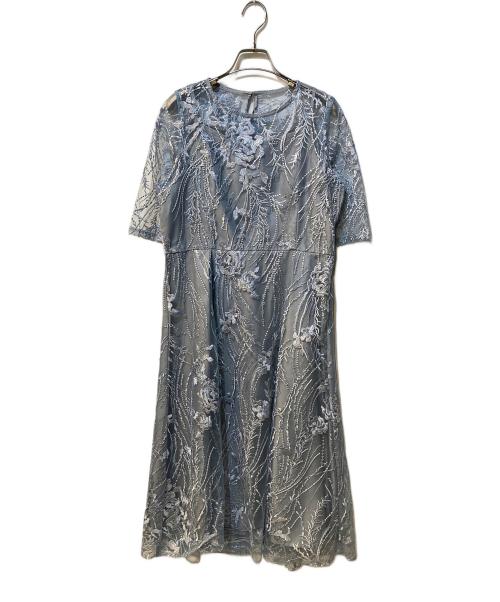 haremode（ハレモード）haremode (ハレモード) エンブロイダリーチュールドレス スカイブルー サイズ:Sの古着・服飾アイテム
