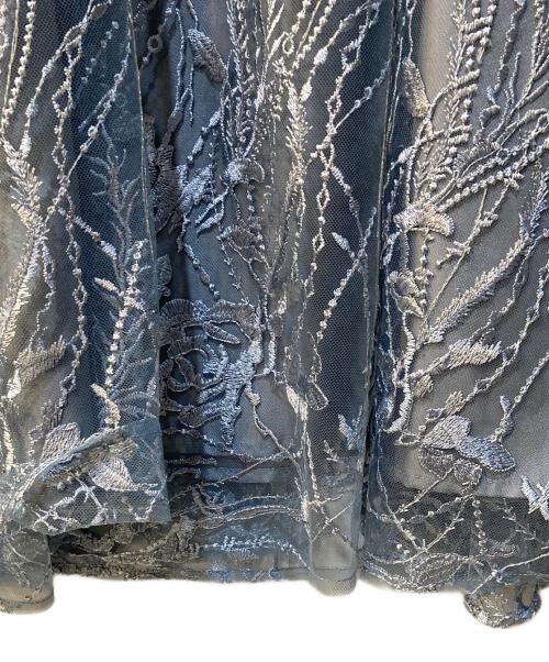 haremode（ハレモード）haremode (ハレモード) エンブロイダリーチュールドレス スカイブルー サイズ:Sの古着・服飾アイテム