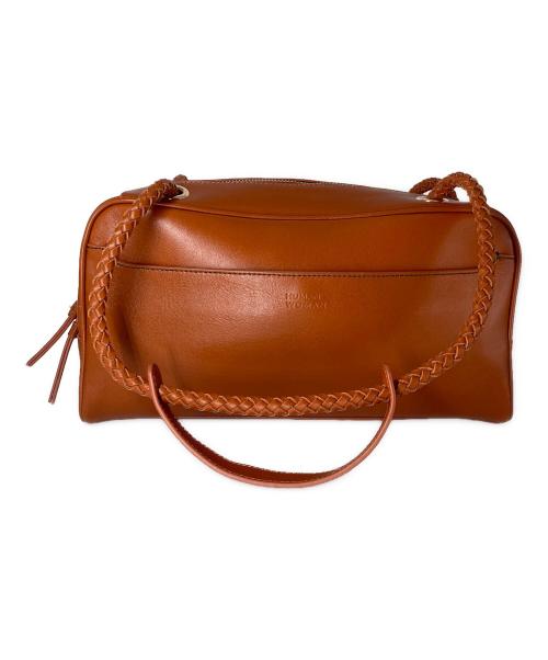 HUMAN WOMAN（ヒューマンウーマン）HUMAN WOMAN (ヒューマンウーマン) メッシュハンドルボストンバッグ ブラウンの古着・服飾アイテム