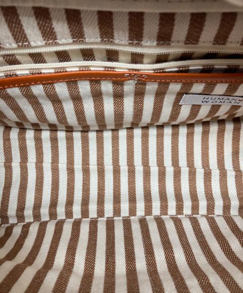 HUMAN WOMAN（ヒューマンウーマン）HUMAN WOMAN (ヒューマンウーマン) メッシュハンドルボストンバッグ ブラウンの古着・服飾アイテム