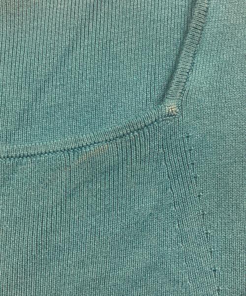 FRAY ID（フレイ アイディー）FRAY ID (フレイ アイディー) ニットコンビタックティアードワンピ ブルー サイズ:Freeの古着・服飾アイテム