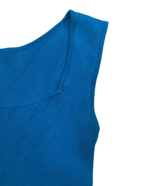 FRAY ID（フレイ アイディー）FRAY ID (フレイ アイディー) ニットコンビタックティアードワンピ ブルー サイズ:Freeの古着・服飾アイテム