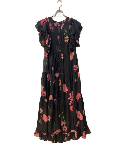 DOUBLE STANDARD CLOTHING（ダブルスタンダードクロージング）DOUBLE STANDARD CLOTHING (ダブルスタンダードクロージング) パウダーシフォンワンピース ブラック サイズ:38の古着・服飾アイテム